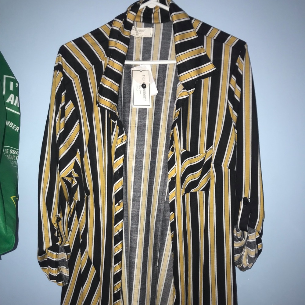 Yellow stripped cardigan